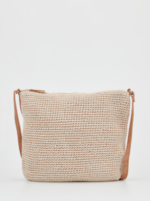 Rayon Crochet Crossbody Bag