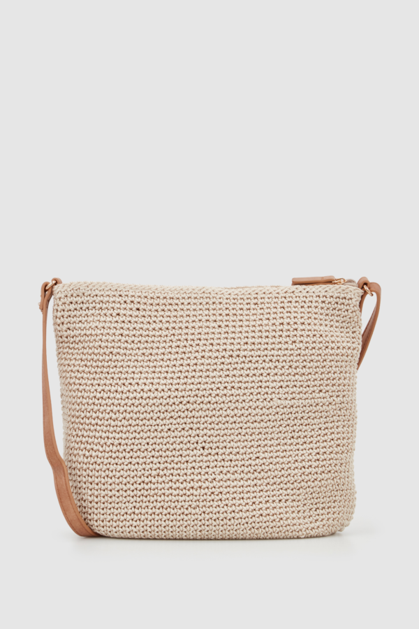 Rayon Crochet Crossbody Bag